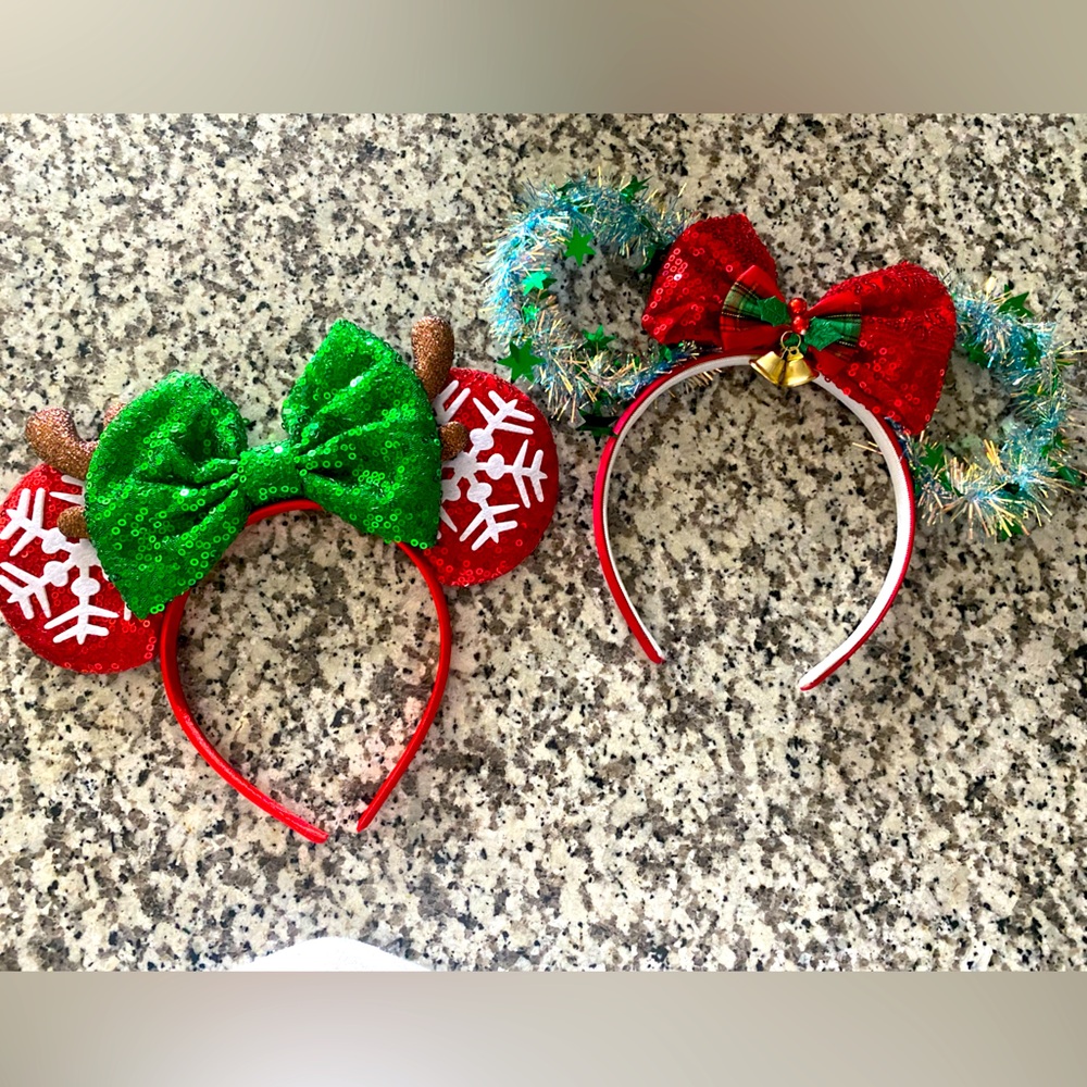 Two Disney Christmas ears